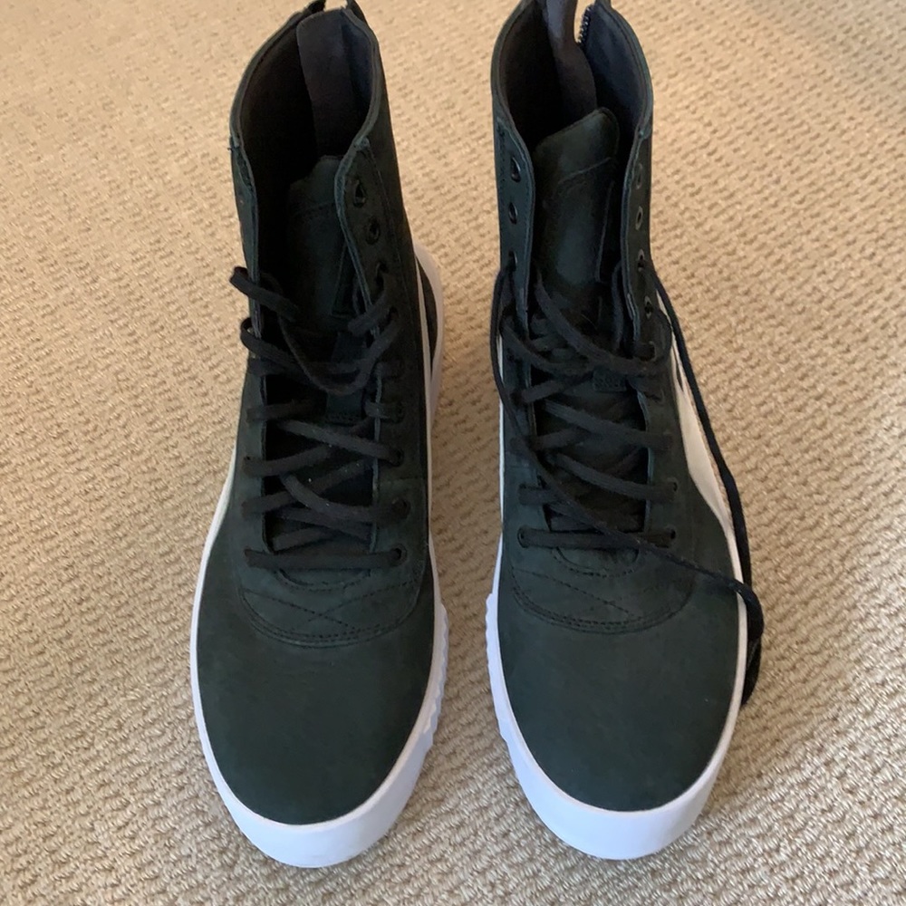 Puma XO Black and White High-Top Athletic Shoes - Picture 2 of 6